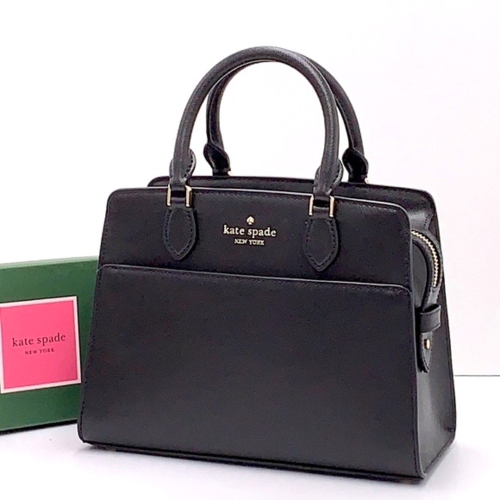 KATE SPADE Madison Saffiano Leather
(NWT
Small Satchel BLACK COLOR - Picture 1 of 13